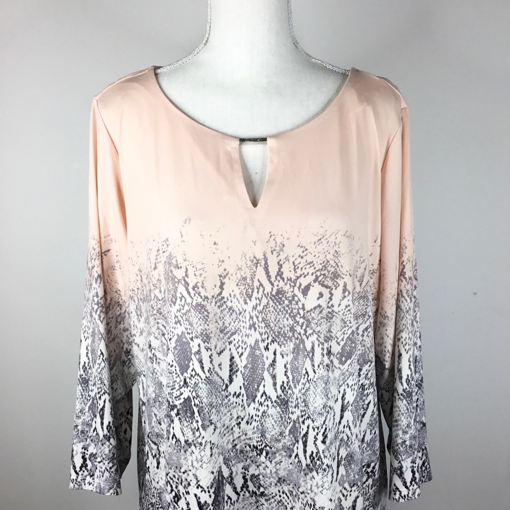 Calvin Klein animal print blouse NWT